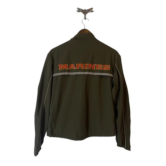 New Balance Marines Green Zip Up Jacket Women's Size Xsmall Short - Picture 2 of 5